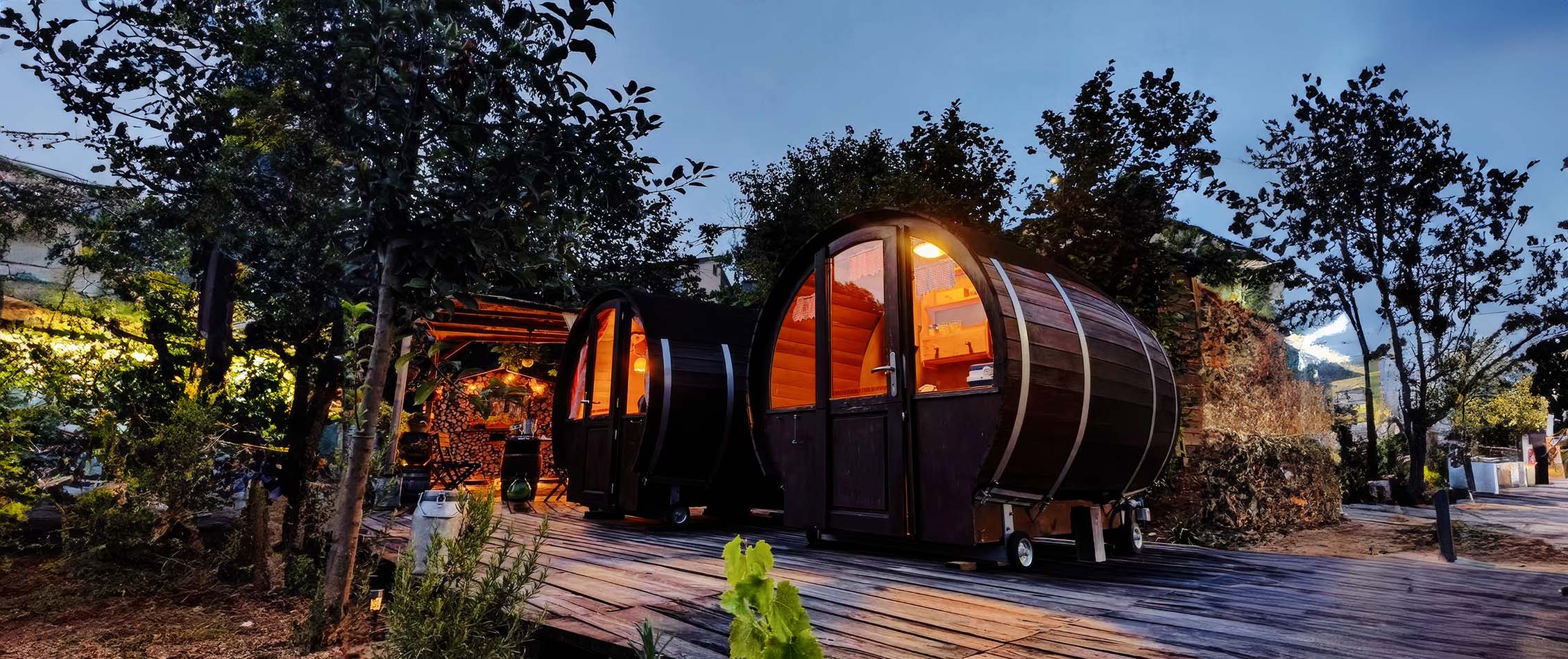glamping nelle marche, dormire in botte, notte in botte, esperienze da regalare